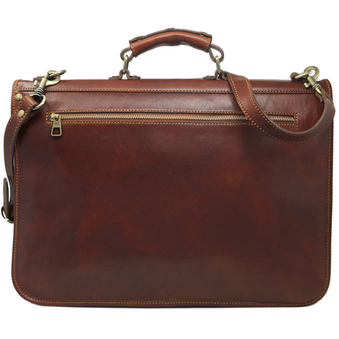 Floto Cenzo Amazing Spider Man Bag Briefcase Messenger Peter Parker Brown